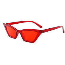 Load image into Gallery viewer, PINKLADY Slim Small Skinny Cat Eye Classic Retro Trendy Women Ladies Sunglasses (Red)