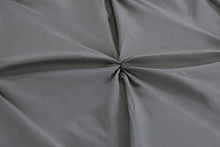 Load image into Gallery viewer, Aaryan Linen Pintuck Duvet Cover Sets - Double Duvet Set - Perfect Double Bedding Set with Pillow Cases & Complementary Pintuck Cushion Cover - Charcoal