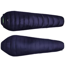Load image into Gallery viewer, LMR Outdoors Ultralight Mummy Down Sleeping Bag for camping with Compression Sack (Black)
