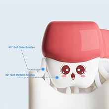 Load image into Gallery viewer, Manual Toothbrush with U-Shaped Bristles Food Grade Silicone Toothbrush Head for Kids 2-7 Years (Pink)