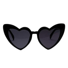 Load image into Gallery viewer, F Fityle Heart Shaped Sunglasses Summer Trendy Sun Glasses UV400 Rave Party Eyewear - Black, 155x145x70mm