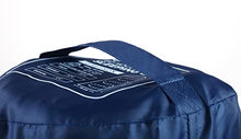 Load image into Gallery viewer, Cross Country Hooded Rectangular Sleeping Bag for Adults & Kids, Warm & Lightweight, 2 Season, for Camping, Hiking, Festivals, 210x75cm 150GSM, Full Length Zipper & Drawstring, Blue & Grey