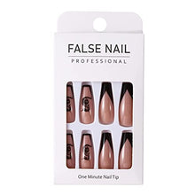 Load image into Gallery viewer, Brishow Coffin False Nails Long Fake Nails Dragon Press on Nails Bellarina Acrylic Stick on Nails 24pcs for Women and Girls