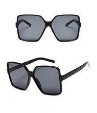 Load image into Gallery viewer, Oversized Sunglasses Women/Womens Square Frame Sun Glasses/Big Celeb Designer Styling Retro Vintage Festival Ibiza 2022 (Black)
