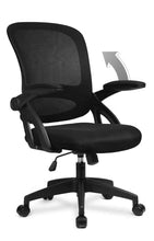 Load image into Gallery viewer, COMHOMA Desk Chair Office Chairs 90° Flip-up Armrest Ergonomic Computer Chair Lumbar Support Height Adjustable 360° Swivel Rocking Function Mesh Back Seat For Home Office - Black