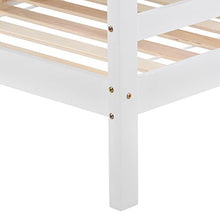Load image into Gallery viewer, Children's Bed Frame 3FT, Bunk Bed for Kids with Blackboard & Ladder for 2 People, Pine Wood, 198x165x198.5 cm(BxHxT)