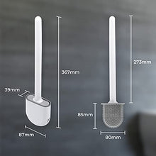 Load image into Gallery viewer, Silicone Toilet Brush Bathroom Bowl Toilet brushes and holders Set Buddy Bristle with No-Slip Long Handle Quick Drying Holder Toilet Brush Kit with Base for Anti-drip Clean Toilet Corner Easily