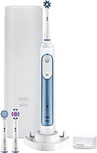 Load image into Gallery viewer, Oral-B Smart 7 Electric Toothbrush with Smart Pressure Sensor, App Connected Handle, 3 Toothbrush Heads & Travel Case, 5 Mode Display with Teeth Whitening, Gift Set, 2 Pin UK Plug, 6000N/7000N, Blue