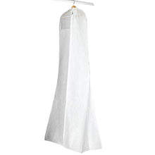 Load image into Gallery viewer, Gebkiiy Hanging Wedding Dress Bridal Gown Garment Cover Storage Bag Carry Zip Dustproof White