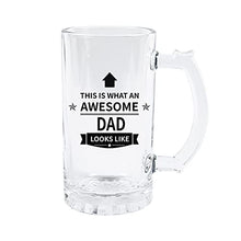 Load image into Gallery viewer, Funnli Gifts for Dad Birthday Christmas Fathers Day - 16OZ Beer Glasses Mug, Dad Gifts from Daughter Son, Dad Birthday Christamas Presents