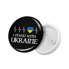 Load image into Gallery viewer, Support Ukraine I Stand With Ukraine Round Badge Button Pin Brooch Hat Clothing Bag Accessories 12 PCS M