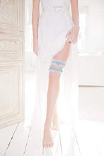 Load image into Gallery viewer, Blue Lace Garter Belt Set,Bridal Wedding Garter Gift for Bride- Something Blue