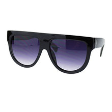 Load image into Gallery viewer, Flat Top Oversized Sunglasses Retro Modern Trendy Fashion black Size: 5 5/8" (143 mm) W x 2 1/4" (57 mm) H