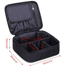 Load image into Gallery viewer, Travel Makeup Bag Large Cosmetic Bag Make up Case Organizer for Women and Girls (Black)