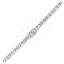 Load image into Gallery viewer, ShinyBeauty Bridal Belt Wedding Dress Belt 55cm Length by 4.5cm width Pearl Bridal Belt Sash Belts for Women Rhinestone Applique Belt Silver Rhinestone Belt RA300