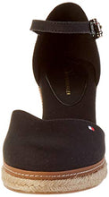 Load image into Gallery viewer, Tommy Hilfiger Women's Basic Closed Toe Mid Wedge Open Sandals, Black (Black Bds), 7 UK