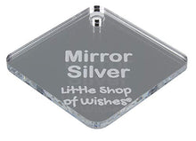 Load image into Gallery viewer, Personalised Mr & Mrs Wedding Heart Cake Topper Decorations 25th Anniversary Keepsake - Title Surname Date Decor (12.5cm) Silver Mirror Acrylic