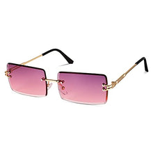Load image into Gallery viewer, FANTESI 3 Pcs Square Rimless Sunglasses Fashion Frameless Glasses Eyewear Rectangle Transparent Glasses for Women Men (Random Color)