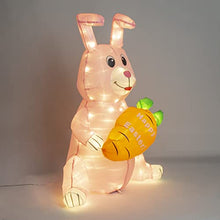 Load image into Gallery viewer, Eambrite Easter Decorations 4FT Inflatable Easter Bunny Outdoor Lights Mains Powered Blow up Yard Decorations Waterproof for Front Door Garden Lawn Party Décor
