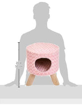 Load image into Gallery viewer, Amazon Basics Cat Condo Ottoman, Pink