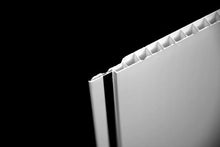 Load image into Gallery viewer, Bathroom Cladding 5mm WALL PANEL & CEILING PANEL WHITE WITH 2 SILVER STRIP ATTACHED Tongue and Grooved Ideal for your bath/shower walls going over tiles and on your ceiling 100% waterproof
