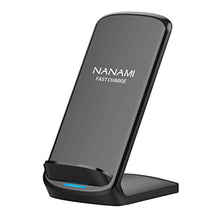 Load image into Gallery viewer, NANAMI Wireless Charger, 10W Fast Wireless Charging Stand Compatible with Samsung Galaxy S21/S20/S10/S10+/S9+/S9/S8/S7 Note 20/10/9/8, 7.5W for iPhone 12/11/SE 2020/X/XS/XR/8/8P and Qi-Enabled Phone