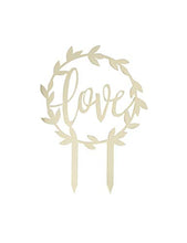 Load image into Gallery viewer, Ginger Ray Gold Scripted Acrylic Love Wedding Cake Topper Decoration Single Pack