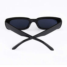 Load image into Gallery viewer, Long Keeper Vintage Rectangle Sunglasses for Women Trendy Square Sunglasses Fashion Retro Glasses with UV400 Protection for Ladies Teen Girls Men (Black)