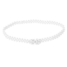 Load image into Gallery viewer, Holibanna Pearl Dress Belt Rhinestone Bridal Belt Sequin Wedding Sash Decorative Dress Belt for Bridesmaid Dress Evening Gown (Clover Style)