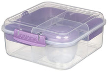 Load image into Gallery viewer, Sistema Bento Box TO GO | Lunch Box with Yoghurt/Fruit Pot | 1.25 L | Assorted Colours (Varies by Pack) | 1 Count