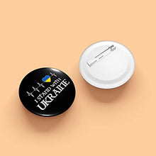 Load image into Gallery viewer, Support Ukraine I Stand With Ukraine Round Badge Button Pin Brooch Hat Clothing Bag Accessories 12 PCS M