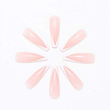 Load image into Gallery viewer, Brishow Coffin Long False Nails Fake Nails Pink Ballerina Acrylic Press on Nails Full Cover Stick on Nails 24pcs for Women and Girls