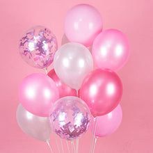 Load image into Gallery viewer, PartyWoo Pink Balloons Pack of 70 Helium Balloons Pink Glitter Balloons Pink and White Balloons for Party Decoration 1st Birthday Girl Decoration Baby Shower (Pearl) 4711100062824