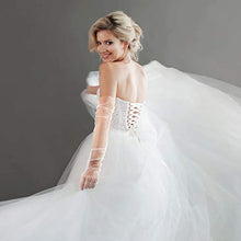 Load image into Gallery viewer, 4 Pairs Women's Long Tulle Gloves Sheer Wedding Bridal Gloves Elbow Length Opera Party Gloves