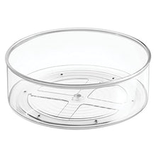 Load image into Gallery viewer, mDesign Lazy Susan Turntable Condiment Holder - Set of 2 - Plastic Revolving Condiments and Spice Rack - Ideal Kitchen Storage Unit for Cooking Oil, Ingredients, Bottles and Jars - Clear