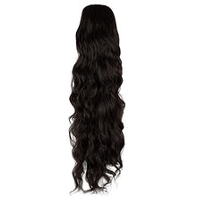 Load image into Gallery viewer, CULKET 24 Inch Ponytail Extensions for Women Synthetic Long Wavy Drawstring Ponytail Clip On Extension Body Wave Curly Ponytail Hairpiece for Women 2#