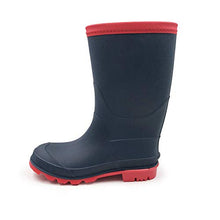Load image into Gallery viewer, AMOJI Unisex Kid's Rain Boots Boys Rubber Wellington Boots Girls Waterpoof Wellies Childrens Lightweight Non-Slip Rain Shoes Infant Toddler Easy On Navy 13.5 UK Child
