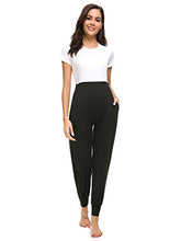 Load image into Gallery viewer, Love2Mi Maternity Women's Casual Pants Stretchy Comfortable Lounge Jogging Trousers Black