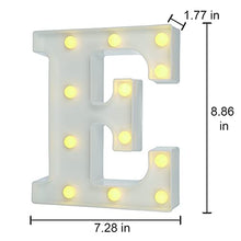 Load image into Gallery viewer, bemece LED Alphabet Letter Lights, Decorative Warm Plastic Light up Letters- E