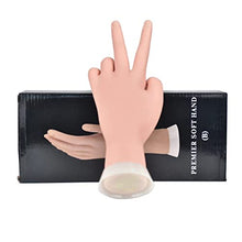 Load image into Gallery viewer, Manicure Practice Hands & Fingers Nail Hand Practice Model Flexible Movable Soft Plastic Hand for Fake Nail Art Starter Training (Brown)