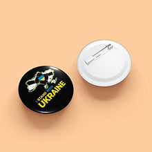 Load image into Gallery viewer, I Stand With Ukraine Stop Russian Aggression Diy Round Badge,Round Brooch For Men And Women,Pin Button Clothing Bag Hat Accessories(Five Loads).