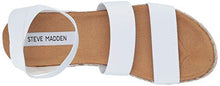 Load image into Gallery viewer, Steve Madden Women's Kimmie Espadrille Wedge Sandal, White, 4 UK