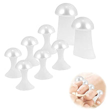 Load image into Gallery viewer, 8 Pcs Silicon Toe Separators, Toe Seperators Silicone, Toe Dividers, Gel Foot Toe Spacers, Toe Separators for Overlapping Toes for Pedicure Manicure Nail Art(Pearl)