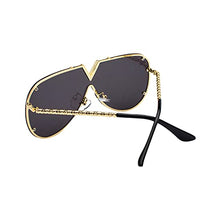 Load image into Gallery viewer, SPUUS Trendy Sunglasses For Men Women,Adult V-Shaped Design Retro Outdoor Glasses, UV400 Eye Protection Frame Eyewear,Great for Driving,City Walking,Outdoor Activites (Gold Black)