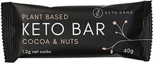 Load image into Gallery viewer, Keto Hana Cocoa & Mint Bar Keto Diet Vegan Grain Free Dairy Free Plant Based No Refined Sugars Gluten Free 1.6g Net Carbs - 40g a bar, 12 in a Box