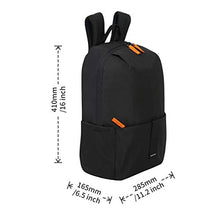 Load image into Gallery viewer, Amazon Brand - Eono Ultralight Casual Backpack for Men Women, 20L Water Resistant Daypack Rucksack for School, Hiking, Camping, Travel, Outdoor (Black)
