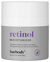Load image into Gallery viewer, Baebody Retinol Moisturiser Cream for Face, Neck and Décolletage with Wrinkle and Acne Fighting Retinol, Jojoba Oil and Vitamin E, 1.7 Ounces