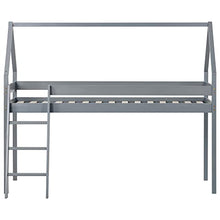 Load image into Gallery viewer, Treehouse Bed,Mid Sleeper Bed kids,Cabin Bunk Bed Loft Bed for Kids,Children Bed Frame with Ladder,90X190CM(3FT,Gray)