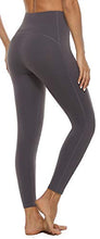 Load image into Gallery viewer, JOYSPELS Women's High Waisted Gym Leggings - Yoga Pants Womens Workout Running Sports Leggings with Pockets-Grey-L