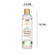 Load image into Gallery viewer, African Pride Moisture Miracle Hydrate & Renew Curl Milk & Hair Detangler, For Natural Coils & Curls, Hydrates & Controls Frizz, 12 oz